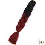 Spring sunshine 24inch Long Ombre Jumbo Braiding Hair Synthetic Crochet Braids Hair Extensions Yaki Braid for Women 100g