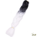 Spring sunshine 24inch Long Ombre Jumbo Braiding Hair Synthetic Crochet Braids Hair Extensions Yaki Braid for Women 100g