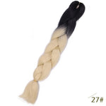 Spring sunshine 24inch Long Ombre Jumbo Braiding Hair Synthetic Crochet Braids Hair Extensions Yaki Braid for Women 100g