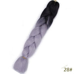 Spring sunshine 24inch Long Ombre Jumbo Braiding Hair Synthetic Crochet Braids Hair Extensions Yaki Braid for Women 100g