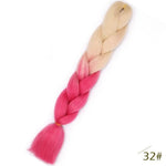 Spring sunshine 24inch Long Ombre Jumbo Braiding Hair Synthetic Crochet Braids Hair Extensions Yaki Braid for Women 100g