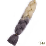 Spring sunshine 24inch Long Ombre Jumbo Braiding Hair Synthetic Crochet Braids Hair Extensions Yaki Braid for Women 100g