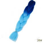 Spring sunshine 24inch Long Ombre Jumbo Braiding Hair Synthetic Crochet Braids Hair Extensions Yaki Braid for Women 100g
