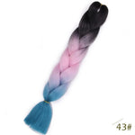 Spring sunshine 24inch Long Ombre Jumbo Braiding Hair Synthetic Crochet Braids Hair Extensions Yaki Braid for Women 100g
