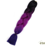 Spring sunshine 24inch Long Ombre Jumbo Braiding Hair Synthetic Crochet Braids Hair Extensions Yaki Braid for Women 100g