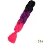 Spring sunshine 24inch Long Ombre Jumbo Braiding Hair Synthetic Crochet Braids Hair Extensions Yaki Braid for Women 100g