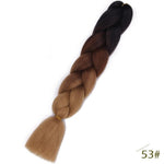 Spring sunshine 24inch Long Ombre Jumbo Braiding Hair Synthetic Crochet Braids Hair Extensions Yaki Braid for Women 100g