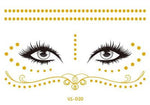 2019 New Gold Face Temporary Tattoo Waterproof Blocked Freckles Makeup Stickers Eye Decal Wholesale