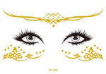2019 New Gold Face Temporary Tattoo Waterproof Blocked Freckles Makeup Stickers Eye Decal Wholesale