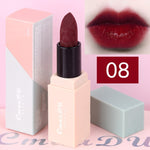 Hot Sales Brand Makeup Lipstick Velvet Matte Nude Lipstick Waterproof Long Lasting Sexy Red Mousse Lip Tint Batom Korea Cosmetic