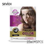 Sevich 250ml Salon Fast Dye Herbal plant black hair shampoo Only 15mins Dye Colors Natural Dark Brown Hair Dye Shampoo For Women