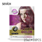 Sevich 250ml Salon Fast Dye Herbal plant black hair shampoo Only 15mins Dye Colors Natural Dark Brown Hair Dye Shampoo For Women